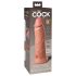 King Cock Elite 8 - δονητής με βεντούζα - 20cm - φυσικό χρώμα