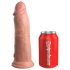 King Cock Elite 8 - δονητής με βεντούζα (20cm) - φυσικό χρώμα