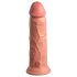 King Cock Elite 8 - δονητής με βεντούζα (20cm) - φυσικό χρώμα