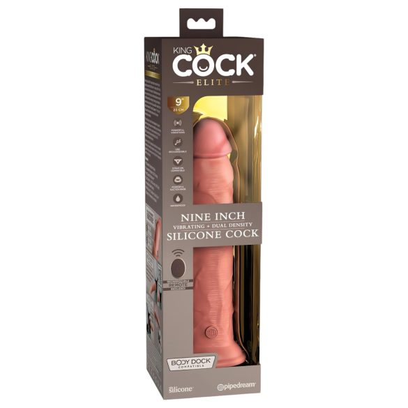 King Cock Elite 9 - Δονητής με βεντούζα 23cm - Φυσικό χρώμα