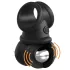 King Cock Crown Jewels - δαχτυλίδι πέους με δόνηση (μαύρο)
