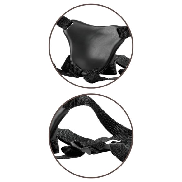 King Cock Elite - Στρέπ-ον ζώνη με στήριγμα σώματος - άνετη - καφέ