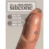 King Cock Elite Comfy - strap-on δονητής με ζώνη - σκούρο φυσικό χρώμα
