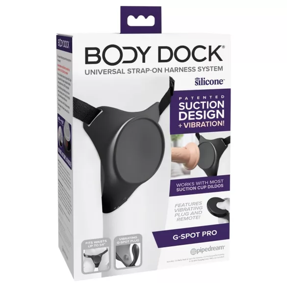 Body Dock - σετ με δονητή G-σημείου και Silexd 7 strap-on - σιλικόνη