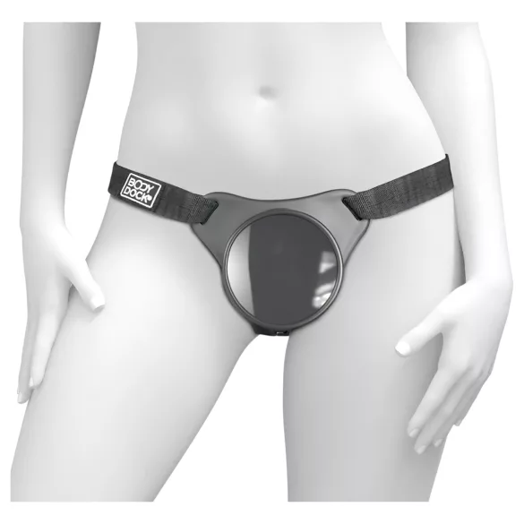 Body Dock OG - ζώνη για δονητή με βεντούζα (μαύρο)