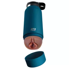   Fuck Flask Private Pleaser - ανδρικό ομοίωμα κόλπου σε φλασκί - μπλε καφέ
