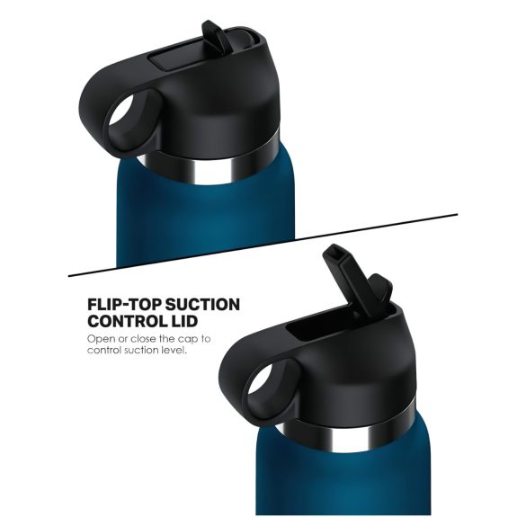 Fuck Flask Private Pleaser - ανδρικό ομοίωμα κόλπου σε φλασκί - μπλε καφέ