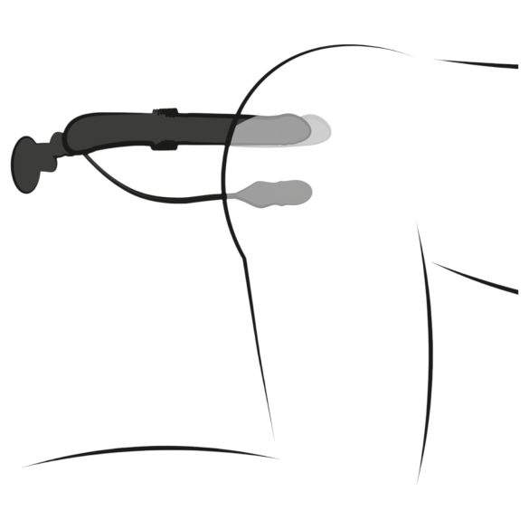 Fetish - δονητής με ώθηση - μαύρος