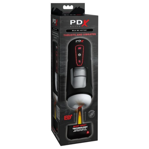PDX Elite - ανδρικό masturbator με θέρμανση - μαύρο