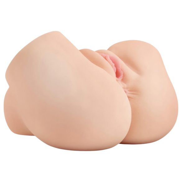 PDX Elite - απορροφητήρας, δονητής 2in1 αυνανιστήρι (φυσικό)