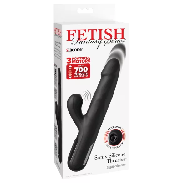 Fetish - δονητής ώθησης με 3 μοτέρ (μαύρος)