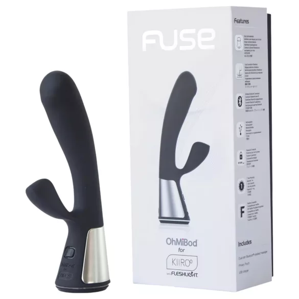 Fleshlight OhMiBod Kiiroo - δονητής με κλειτοριδικό βραχίονα, με έλεγχο μέσω εφαρμογής (μαύρο)