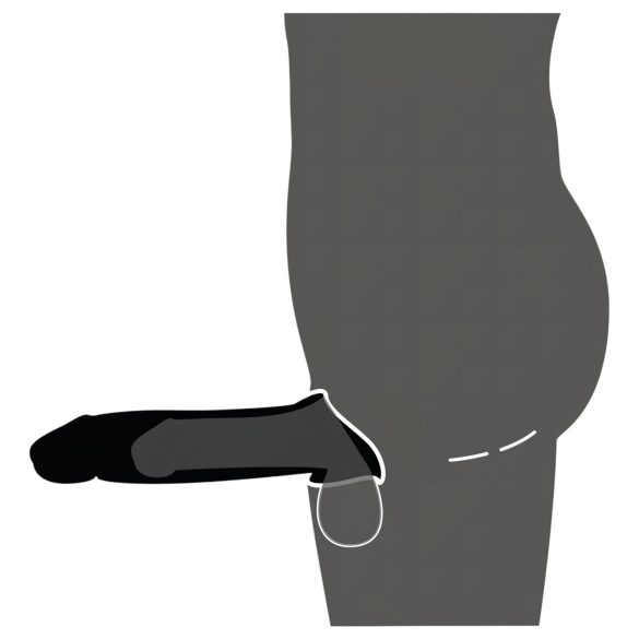 Rebel - δονητικό πέος θήκη με τηλεκοντρόλ - επαναφορτιζόμενη - μαύρο