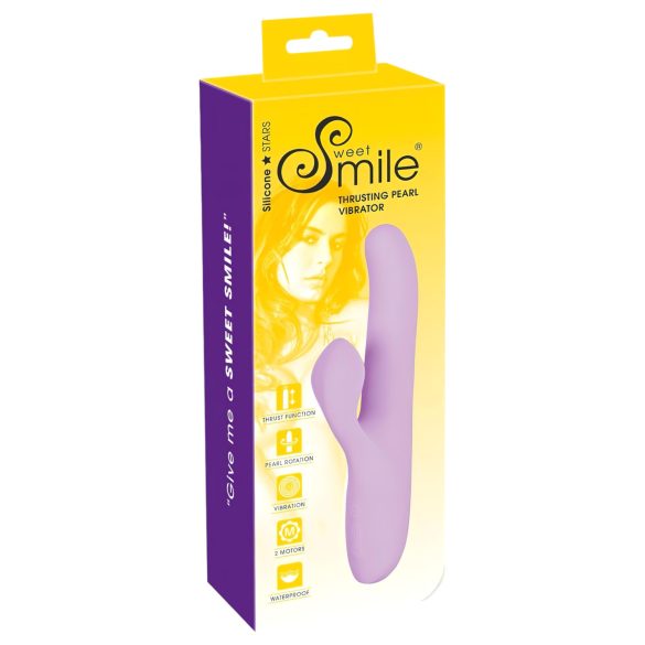SMILE Thrusting - Δονητής περιστροφής και ώθησης με στέλεχος κλειτορίδας (μωβ)