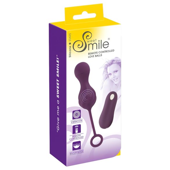 SMILE RC Μπάλες Αγάπης - Επαναφορτιζόμενο, Ραδιοελεγχόμενο Αυγό Δόνησης (Μωβ)