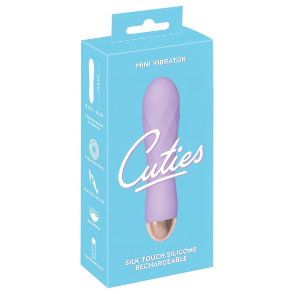 Μικρό Cuties - επαναφορτιζόμενο, αδιάβροχο, δονητής με υφή (μοβ)