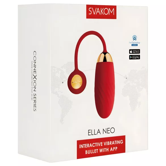Svakom Ella Neo - Δονητικό αυγό με έλεγχο μέσω εφαρμογής (κόκκινο)