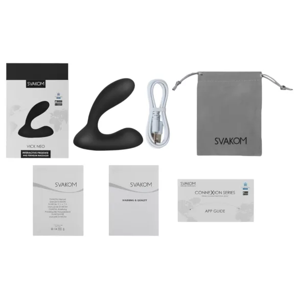 Svakom Vick Neo - δονητής πρωκτού VR με επαναφορτιζόμενη μπαταρία - μαύρος