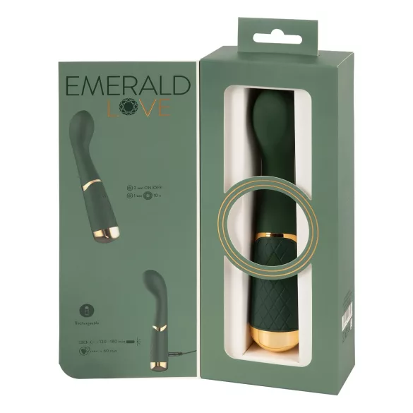Emerald Love - δονητής σημείου G επαναφορτιζόμενος αδιάβροχος πράσινος