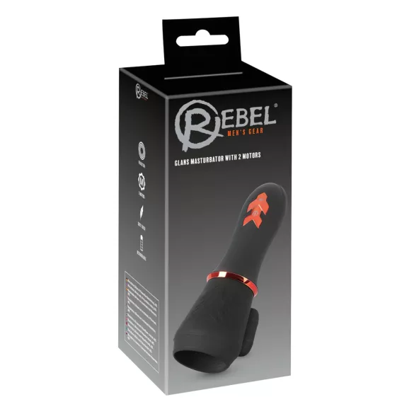 Rebel - δονητής πέους με 2 μοτέρ - επαναφορτιζόμενος - μαύρος