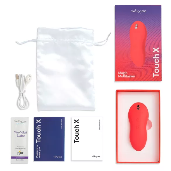 We-Vibe Touch X - επαναφορτιζόμενος, αδιάβροχος δονητής κλειτορίδας (κοραλί)