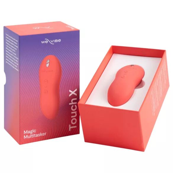 We-Vibe Touch X - επαναφορτιζόμενος, αδιάβροχος δονητής κλειτορίδας (κοραλί)