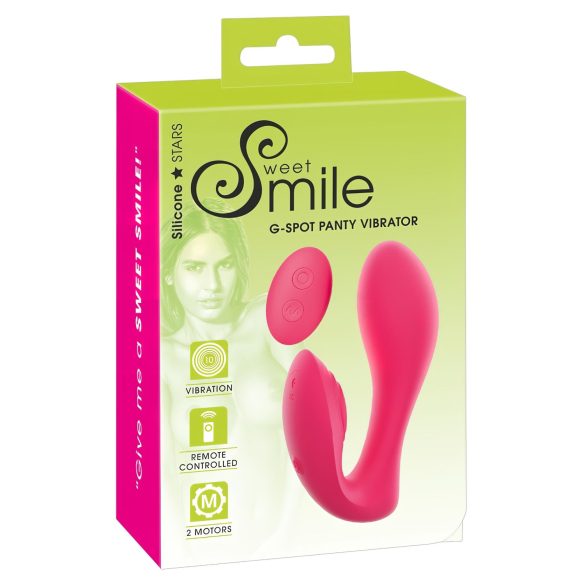 SMILE Εσώρουχο - επαναφορτιζόμενος, ασύρματος 2σε1 δονητής (ροζ)