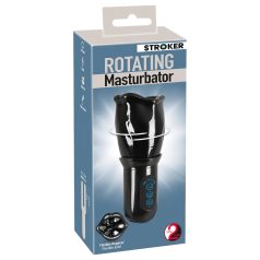   STROKER - ανδρικός περιστρεφόμενος masturbator επαναφορτιζόμενος - μαύρο