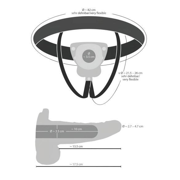You2Toys - strap-on ομοίωμα με δόνηση - κοίλο - φυσικό χρώμα