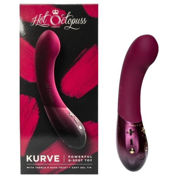 Χταπόδι Hot Octopuss Kurve - επαναφορτιζόμενος, αδιάβροχος δονητής G-σημείου (μοβ)