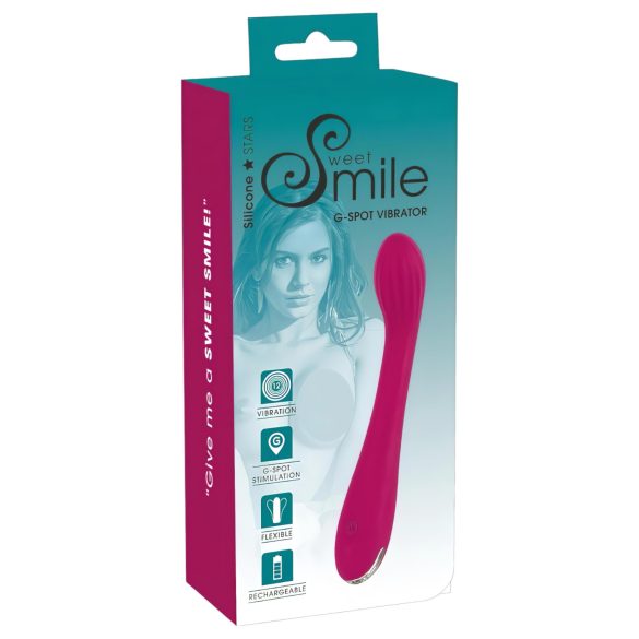 SMILE G-spot - επαναφορτιζόμενος δονητής σημείου G με ραβδώσεις (μωβ)