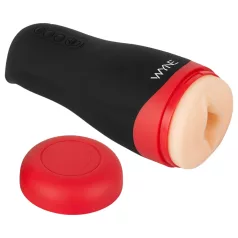   WYNE 01 - ανδρικός masturbator με δόνηση, αναρρόφηση, θέρμανση - μαύρος