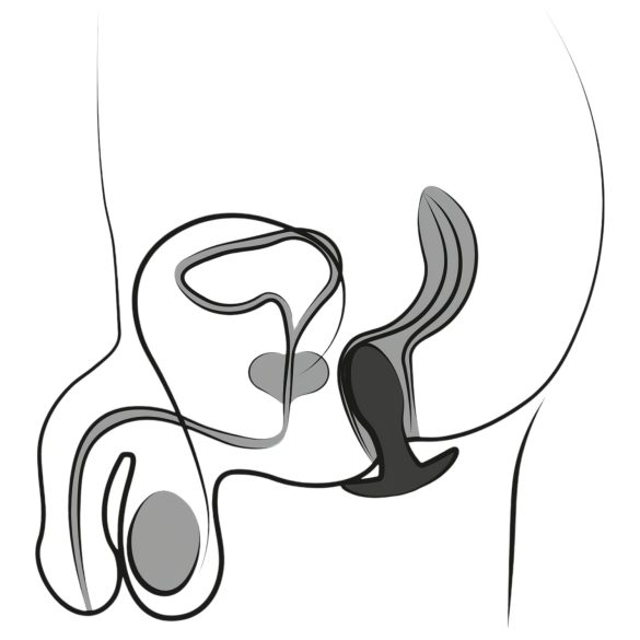 ANOS - δονητής προστάτη με επαναφορτιζόμενη μπαταρία - αδιάβροχος - μαύρος