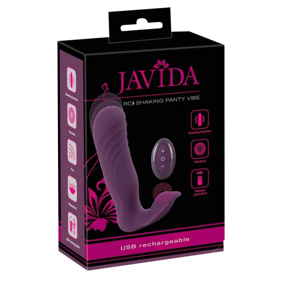 Javida RC - Ραδιοχειριζόμενος, 2 λειτουργιών δονητής κλειτορίδας (μωβ)