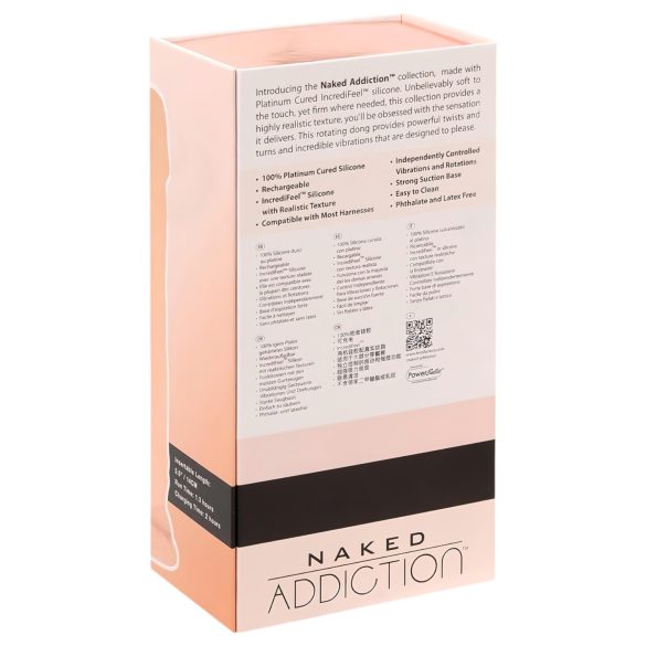 Naked Addiction - δονητής περιστροφικός - 20cm - φυσικό χρώμα