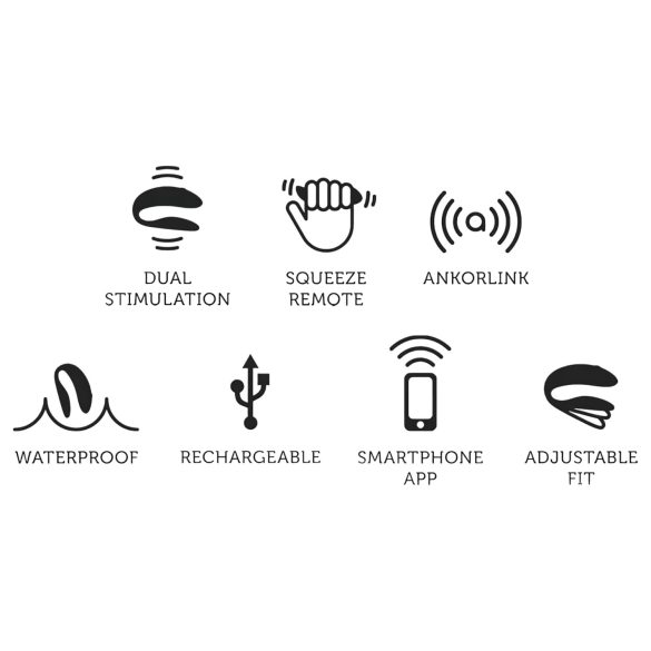 We-Vibe Chorus - δονητής ζευγαριού με Bluetooth - επαναφορτιζόμενος - πορτοκαλί