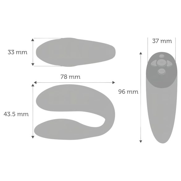 We-Vibe Chorus - δονητής ζευγαριού με Bluetooth - επαναφορτιζόμενος - πορτοκαλί