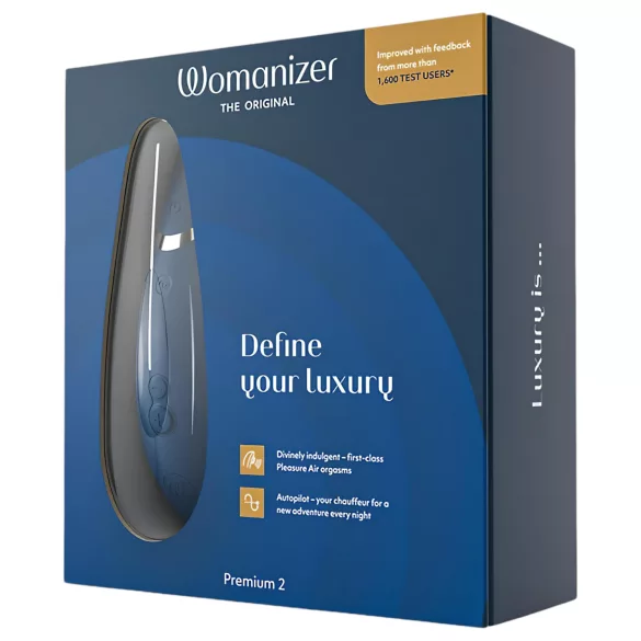 Womanizer Premium 2 - διεγέρτης κλειτορίδας με κύματα αέρα - μπλε