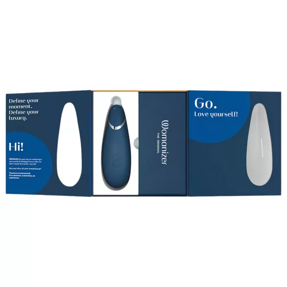 Womanizer Premium 2 - διεγέρτης κλειτορίδας με κύματα αέρα - μπλε