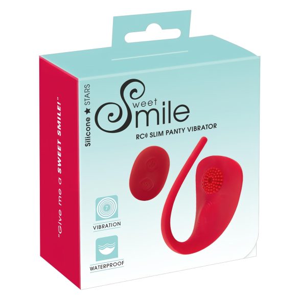 SMILE Slim Panty - Δονητής κλειτορίδας με μπαταρία και ραδιόφωνο (κόκκινο)