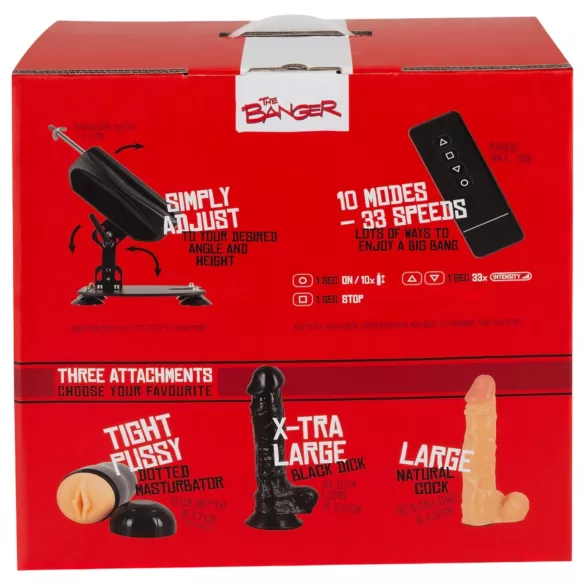 The Banger - Σέξ μηχανή για άνδρα & γυναίκα - με 2 δονητές & 1 τεχνητό αιδοίο