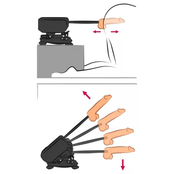 The Banger - Σέξ μηχανή για άνδρα & γυναίκα - με 2 δονητές & 1 τεχνητό αιδοίο