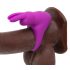 Σετ Happyrabbit Cock - δαχτυλίδι πέους με δόνηση και θήκη (μωβ)
