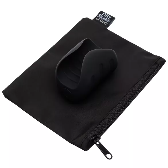 Fifty Shades of Grey - δονούμενος δακτύλιος πέους - μασάζάρισμα βαλάνου - μαύρο