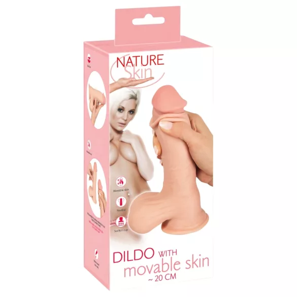 Nature Skin - ρεαλιστικό ομοίωμα πέους με δέρμα - 20εκ φυσικό