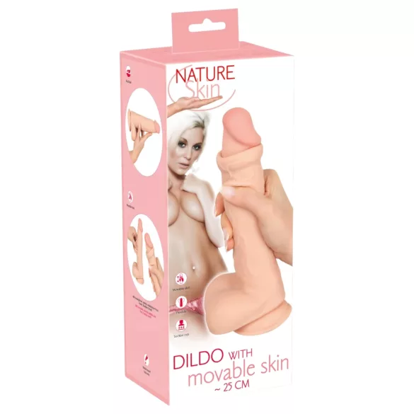 Nature Skin - ρεαλιστικό ομοίωμα πέους με δέρμα - 25cm φυσικό