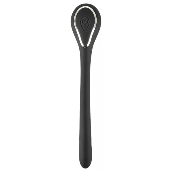 Penis Plug - διαστολέας πέους με δόνηση USB - 1cm - μαύρο