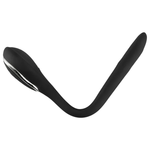 Penis Plug - διαστολέας πέους με δόνηση USB - 1cm - μαύρο