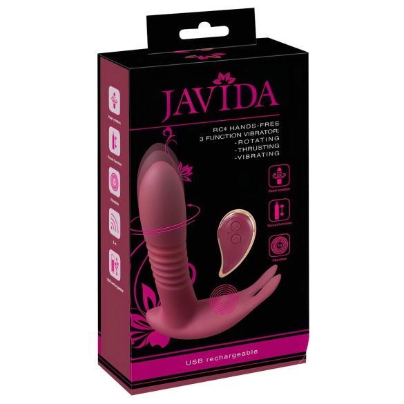 Javida RC - Ασύρματος, 3 λειτουργιών δονητής κλειτορίδας (κόκκινος)
