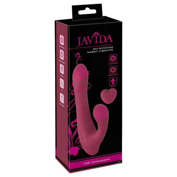 Javida - Περιστροφικός δονητής με ραδιόφωνο και λαβή (κόκκινος)